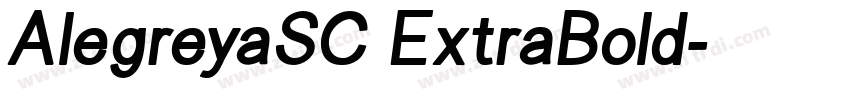 AlegreyaSC ExtraBold字体转换